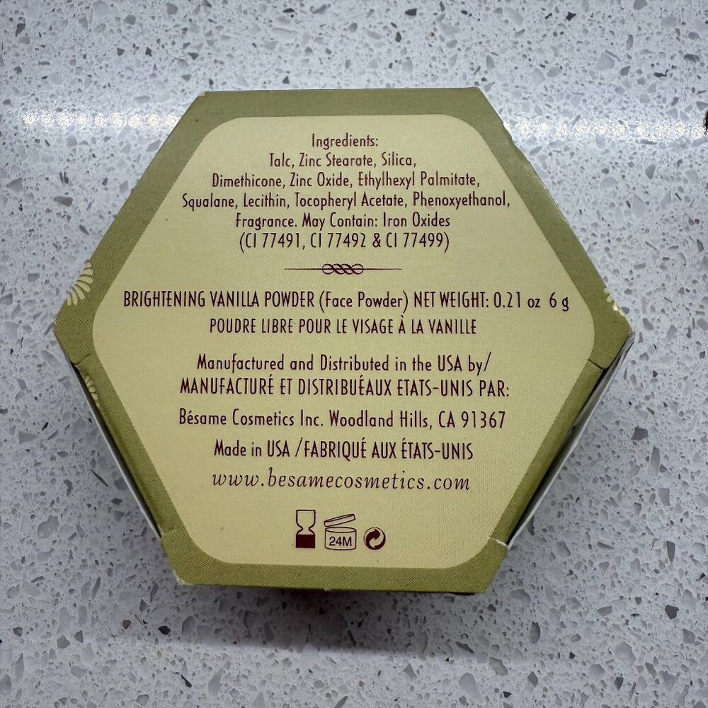 Besame Cosmetics Brightening Vanilla Face Powder - Picture 7 of 8